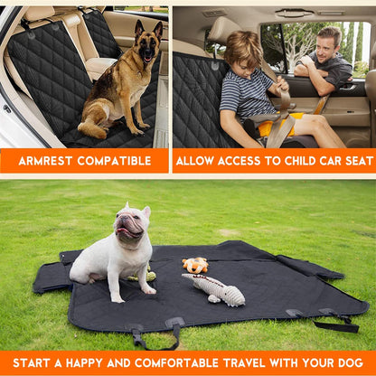 Waterproof Dog Car Seat Cover – Nonslip Back Seat Protector in