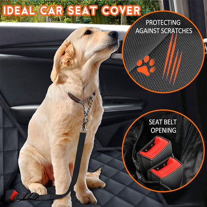 Waterproof Dog Car Seat Cover – Nonslip Back Seat Protector in