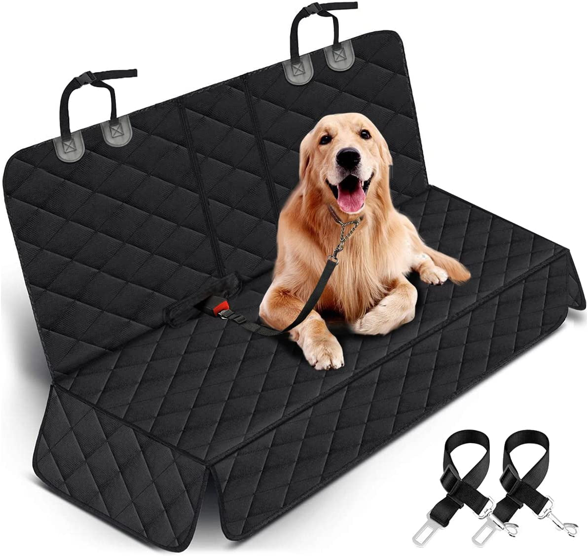 Waterproof Dog Car Seat Cover – Nonslip Back Seat Protector in