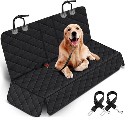 Waterproof Dog Car Seat Cover – Nonslip Back Seat Protector in